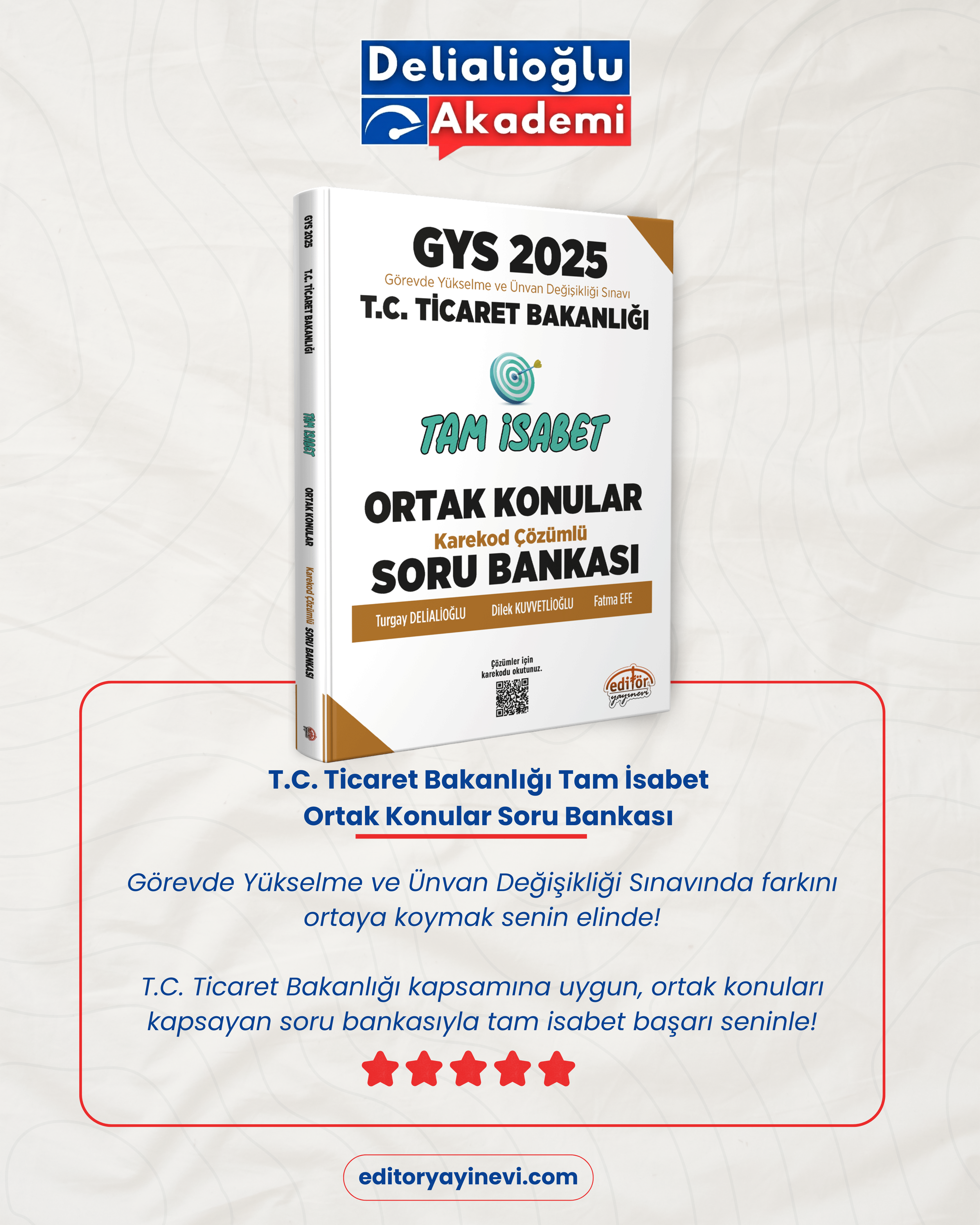 Tam İsabet Ortak Konular Soru Bankası - Karekod Çözümlü
